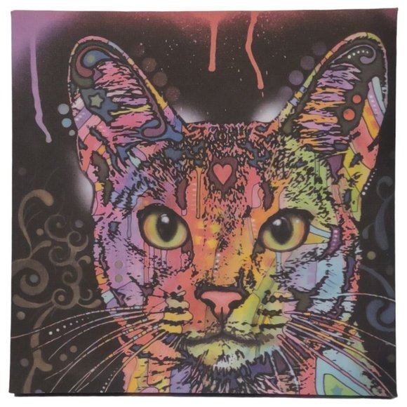 “Abyssinian” Cat By Dean Russo Canvas Craft Wall Art Home Decor Nwot - Picture 12 of 12